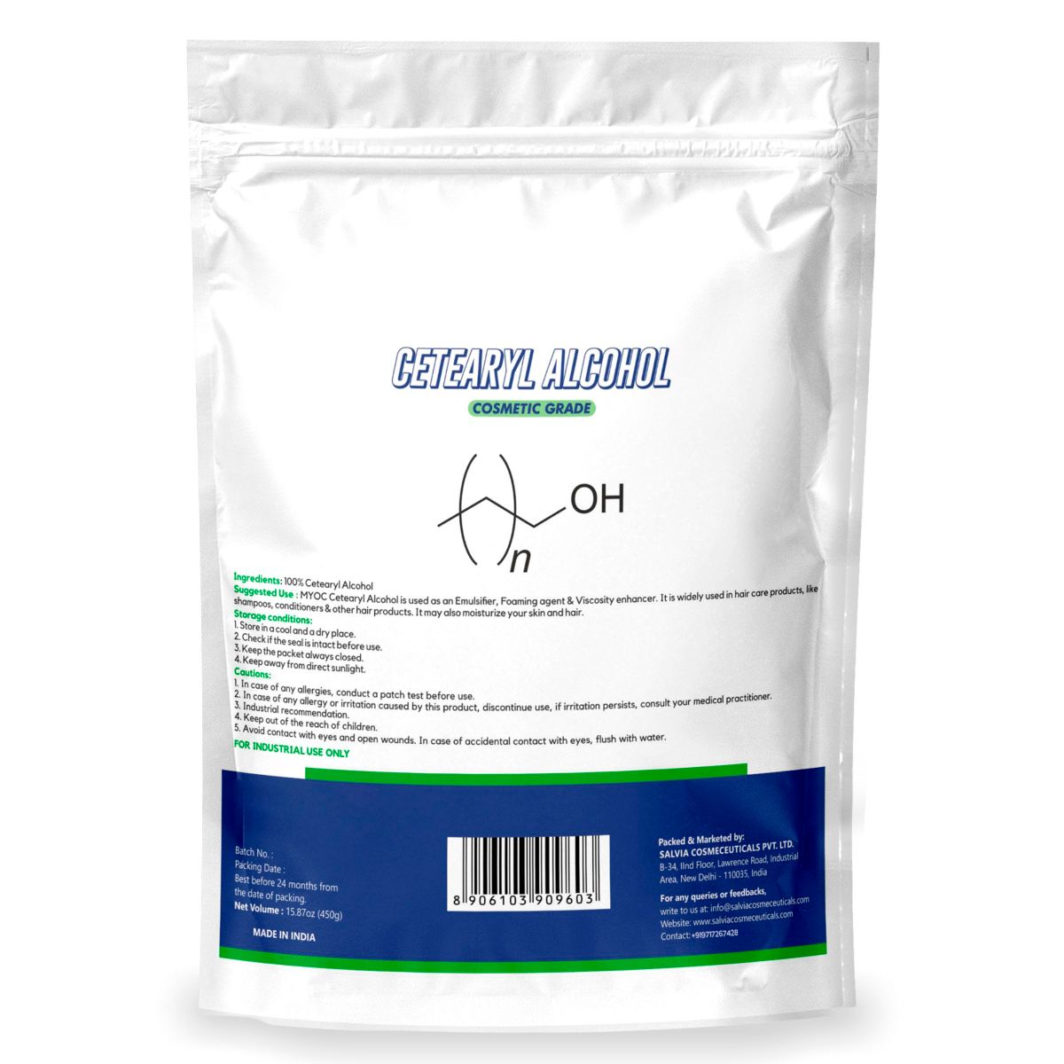 Salvia Cosmetic Raw Material,United States Cosmetic Grade Cetearyl Alcohol, (15.87 oz) Salvia Cosmetic Raw Material,United States Cosmetic Grade Cetearyl Alcohol, (15.87 oz)